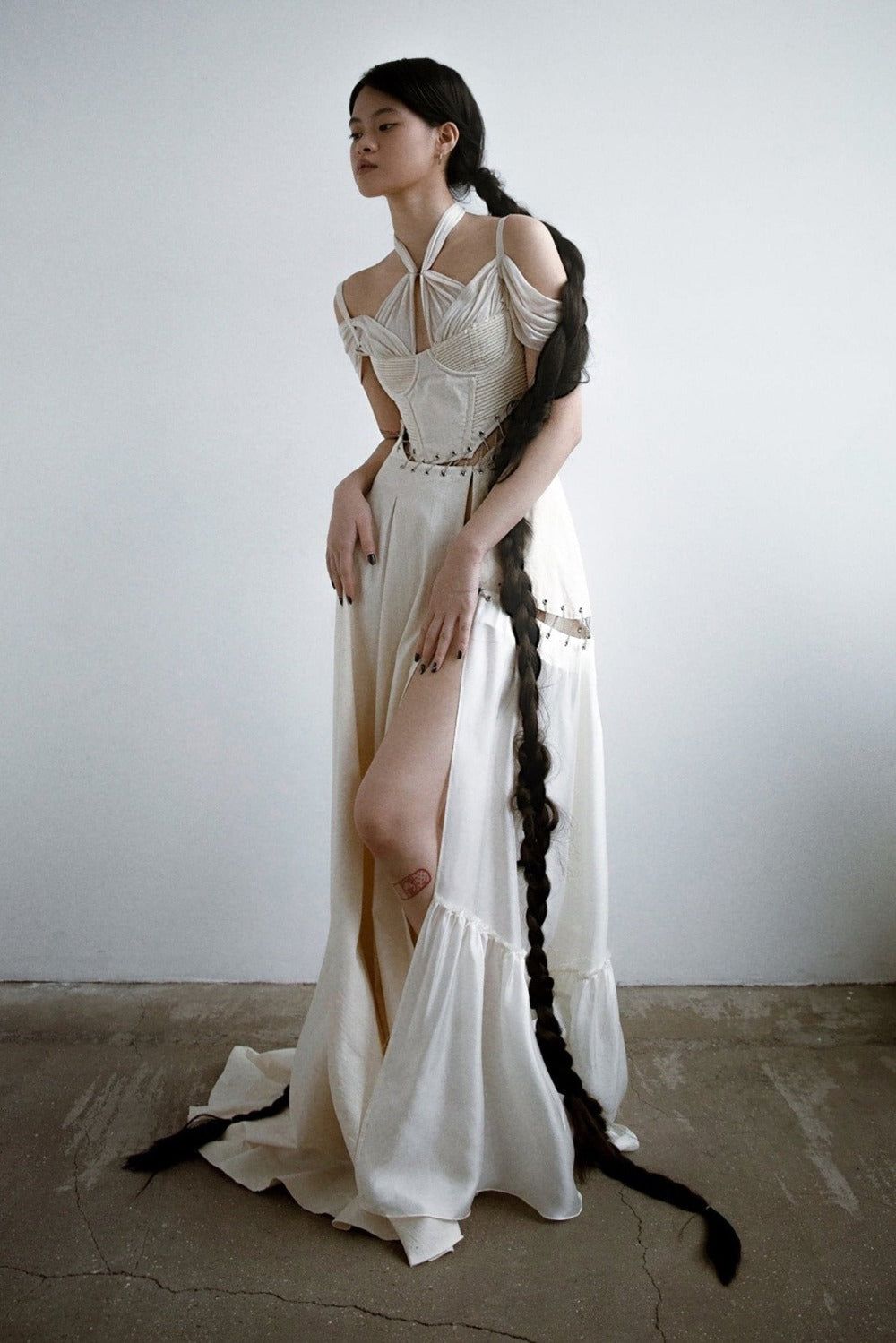 DECONSTRUCTED CREAM DRESS (CUSTOM) MARINA EERIE DECONSTRUCTED CREAM DRESS (CUSTOM) MARINA EERIE