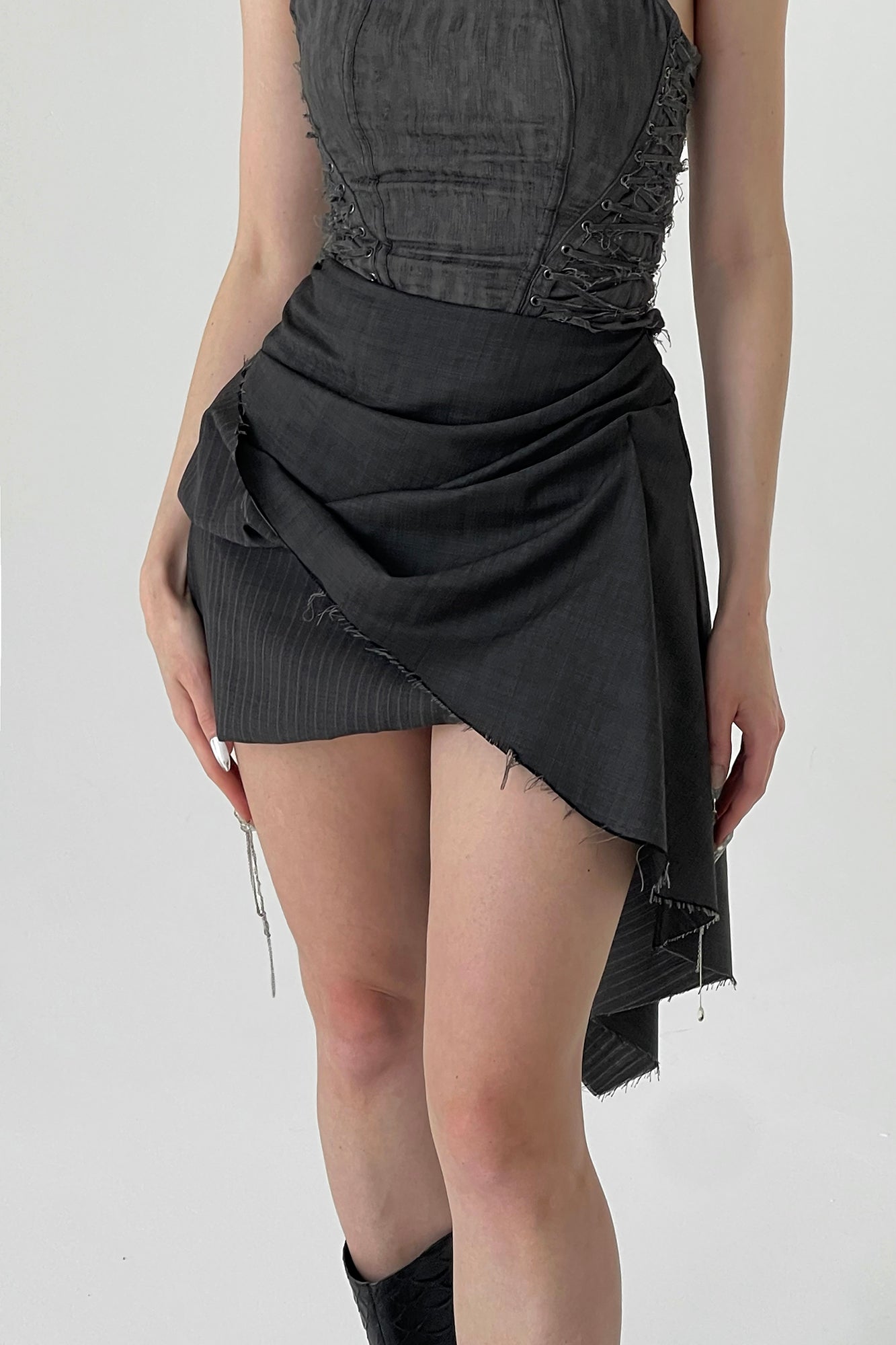 DRAPED MINI SKIRT – MARINA EEЯRIE