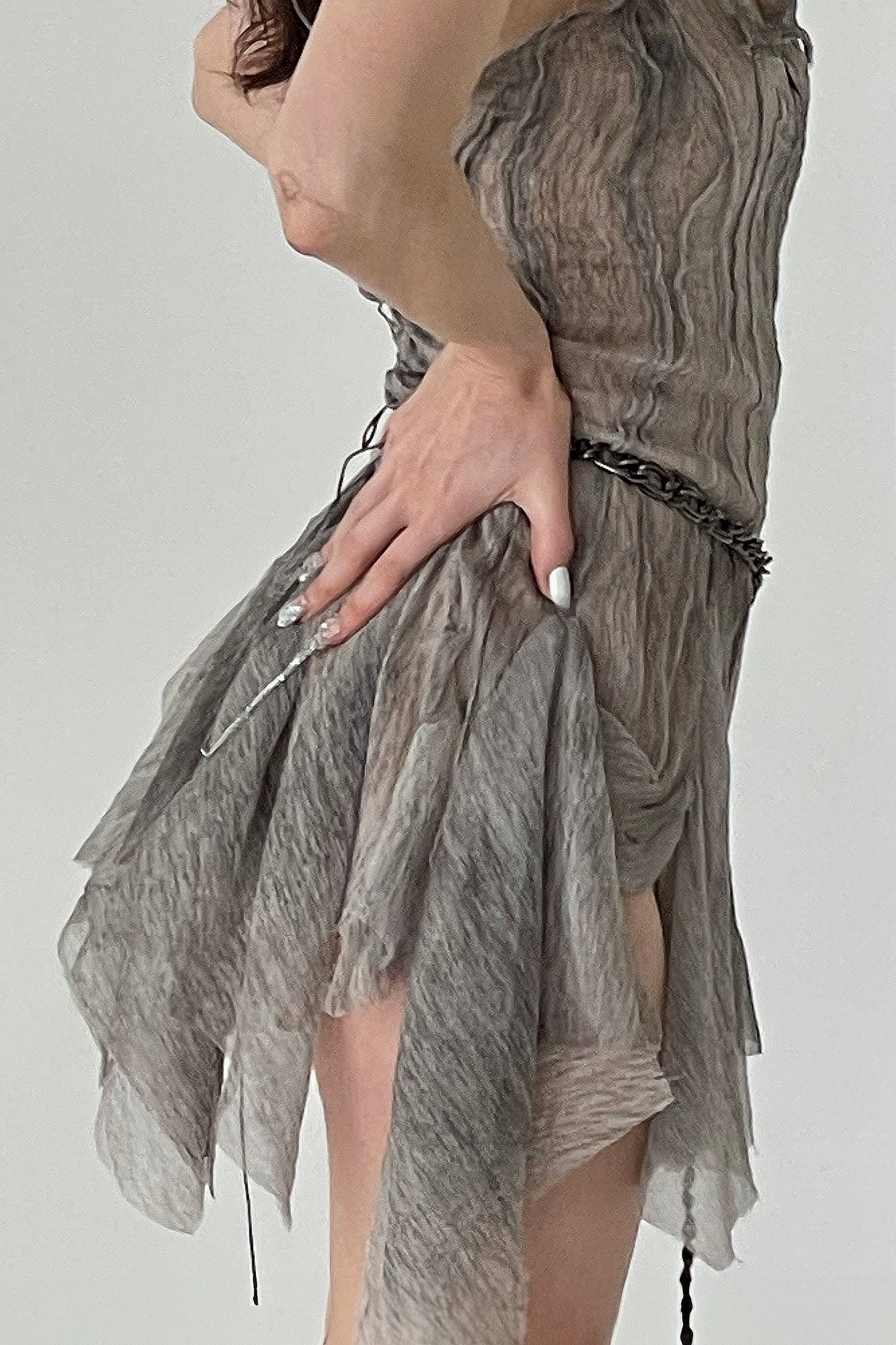 silk smoking dress 1980s