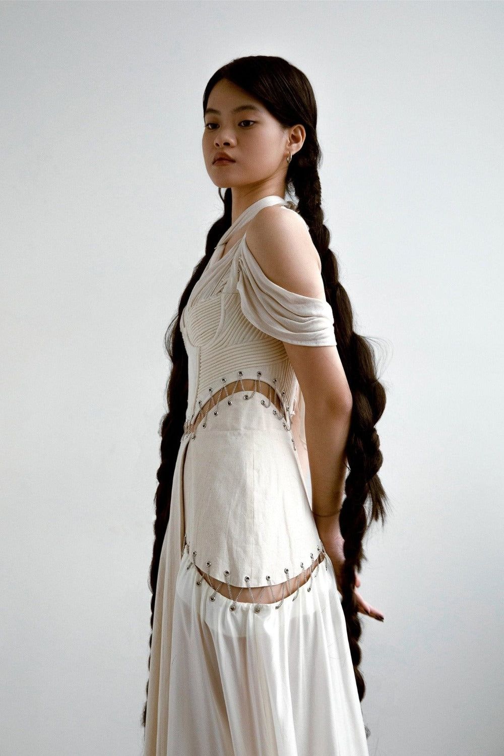 DECONSTRUCTED CREAM DRESS (CUSTOM) – MARINA EEЯRIE