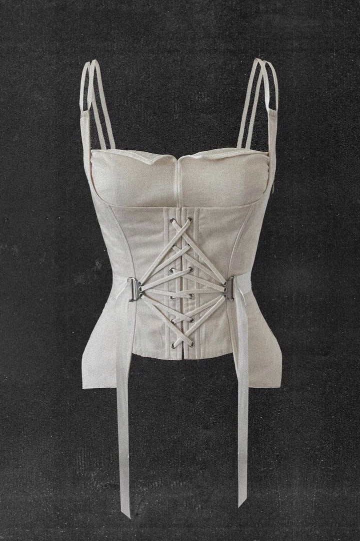 FAN LACED BUSTIER (made-to-order) - MARINA EEЯRIE